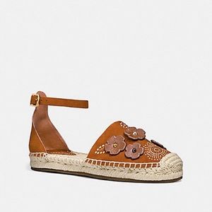 Coach ANKLE STRAP  ESPADRILLE w/TEA ROSE RIVETS